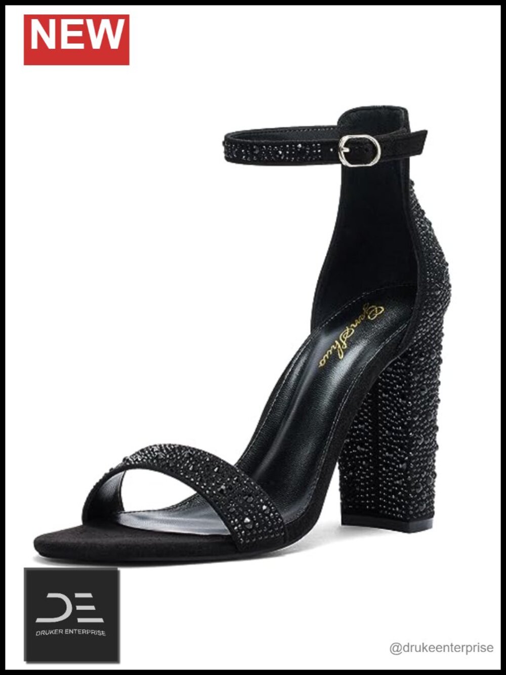 Chunky Block Heel Sandals Ankle Strap Open Toe Women's Party Wedding Shoes